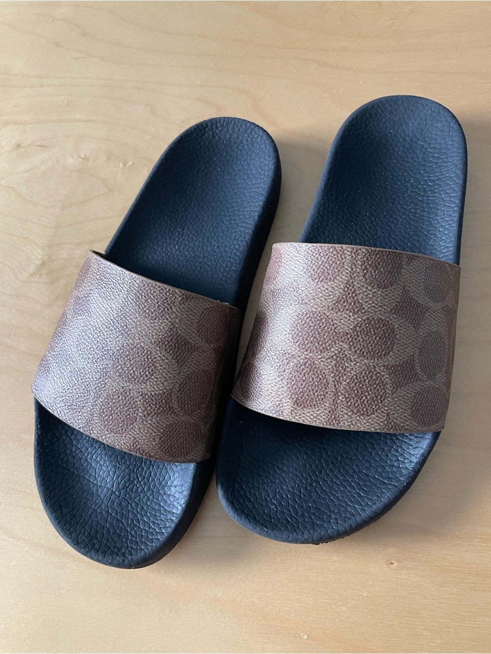 Coach Udele Coated Canvas Logo Slide Sandals IN BOX 7